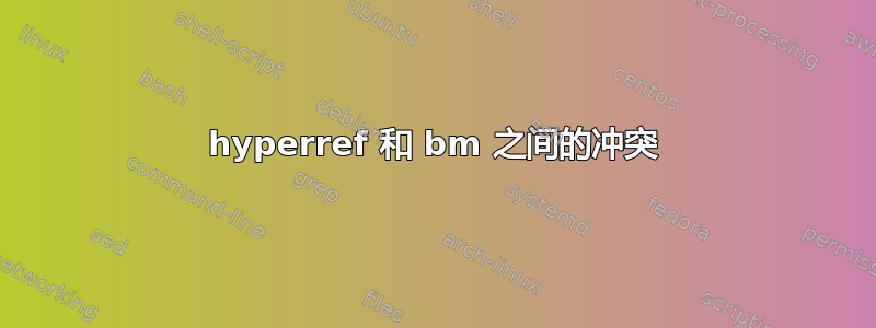 hyperref 和 bm 之间的冲突