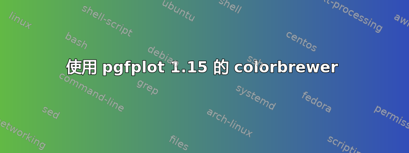 使用 pgfplot 1.15 的 colorbrewer