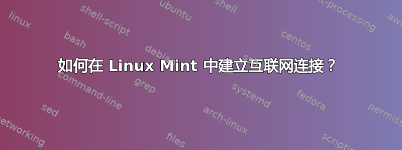 如何在 Linux Mint 中建立互联网连接？