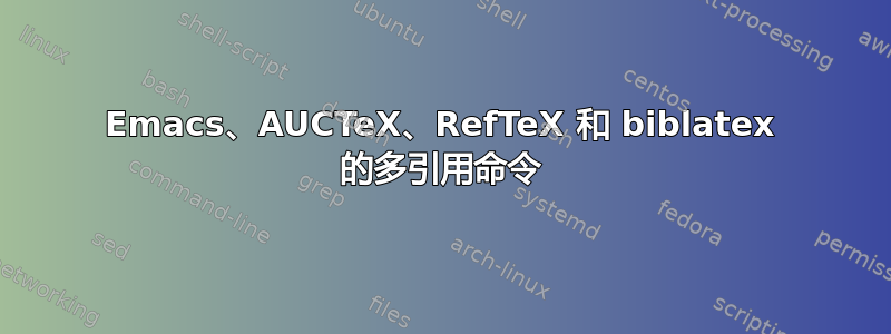 Emacs、AUCTeX、RefTeX 和 biblatex 的多引用命令