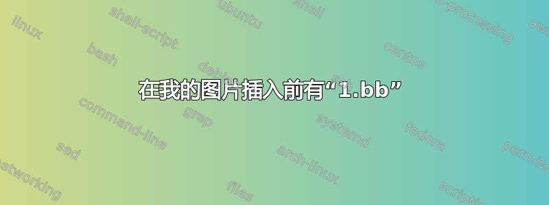 在我的图片插入前有“1.bb”