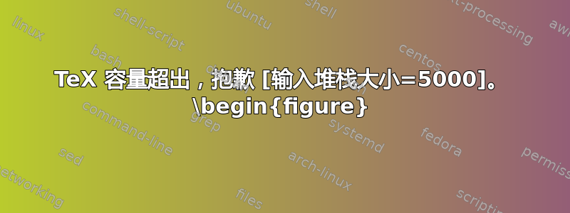 TeX 容量超出，抱歉 [输入堆栈大小=5000]。 \begin{figure}