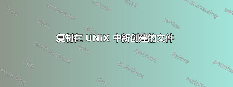 复制在 UNIX 中新创建的文件