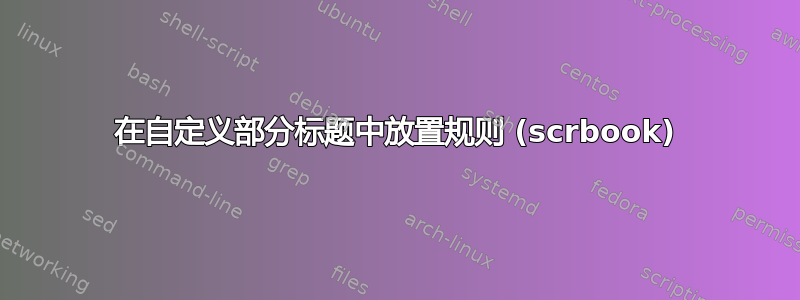 在自定义部分标题中放置规则 (scrbook)