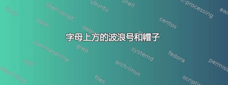 字母上方的波浪号和帽子