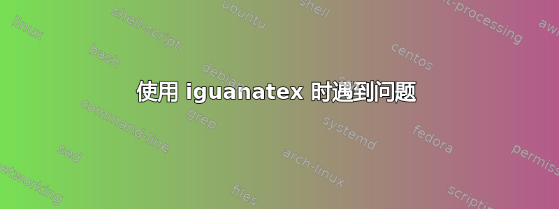 使用 iguanatex 时遇到问题