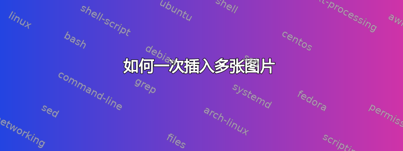 如何一次插入多张图片