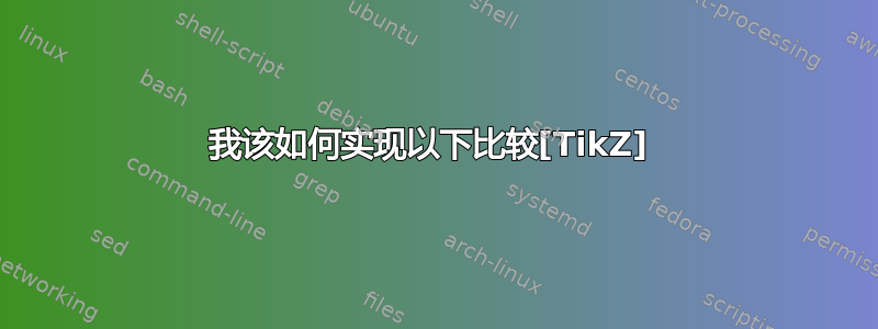 我该如何实现以下比较[TikZ] 