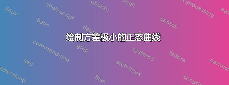 绘制方差极小的正态曲线