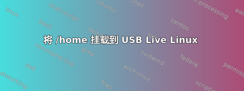 将 /home 挂载到 USB Live Linux