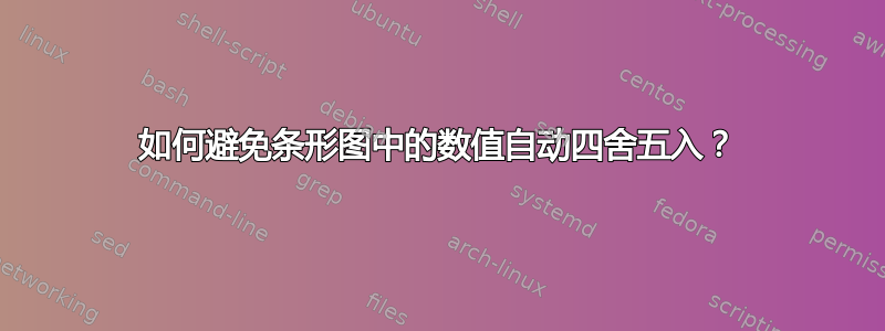 如何避免条形图中的数值自动四舍五入？