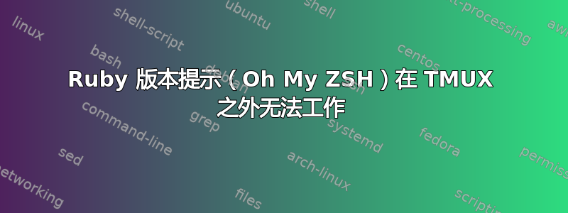 Ruby 版本提示（Oh My ZSH）在 TMUX 之外无法工作