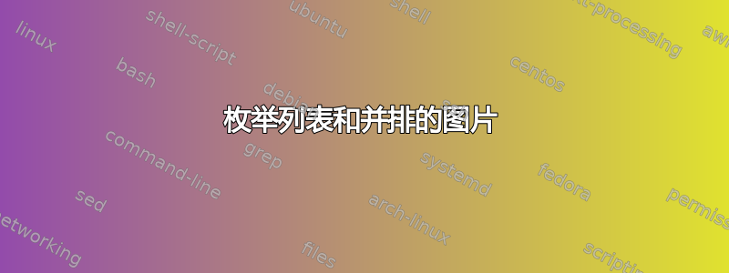 枚举列表和并排的图片