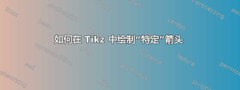 如何在 Tikz 中绘制“特定”箭头