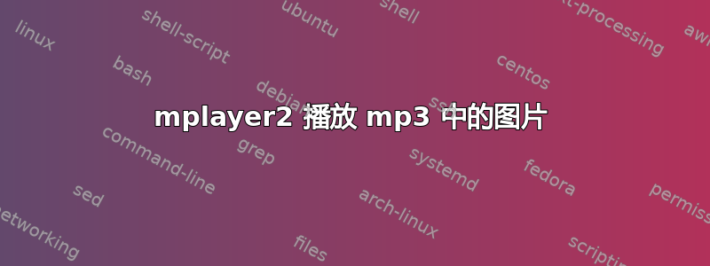 mplayer2 播放 mp3 中的图片