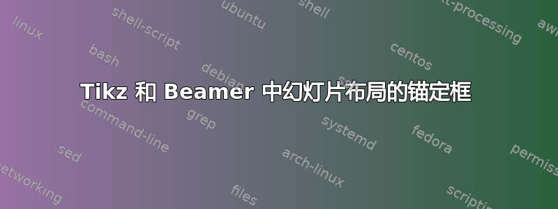 Tikz 和 Beamer 中幻灯片布局的锚定框