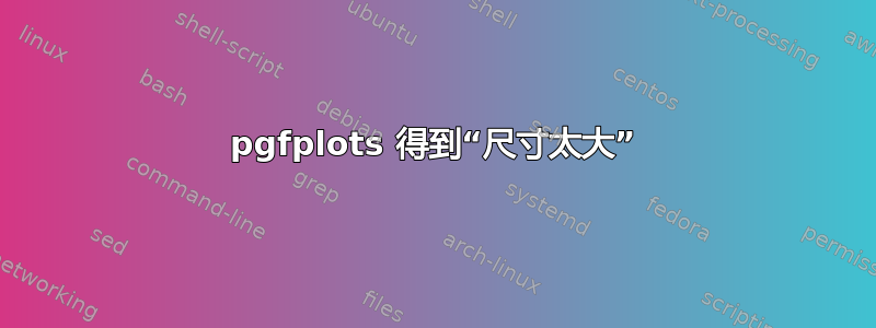 pgfplots 得到“尺寸太大”