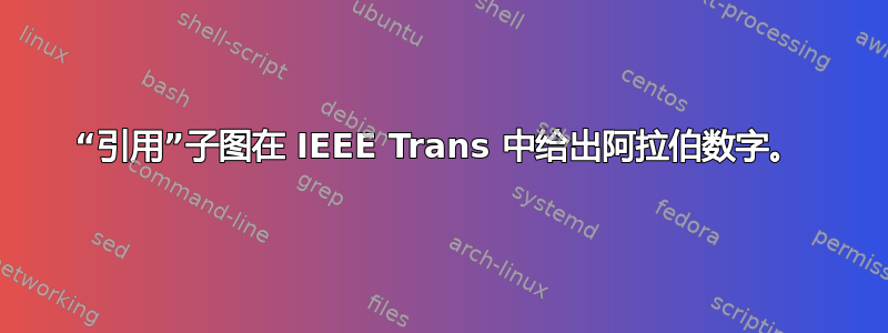 “引用”子图在 IEEE Trans 中给出阿拉伯数字。