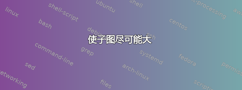 使子图尽可能大