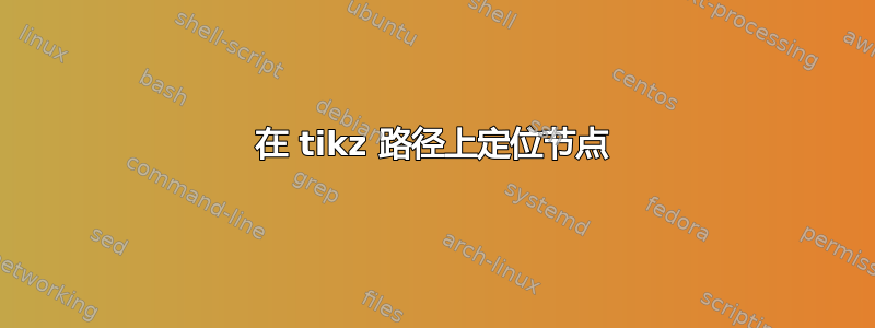 在 tikz 路径上定位节点