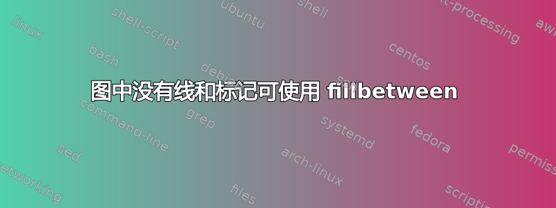 图中没有线和标记可使用 fillbetween