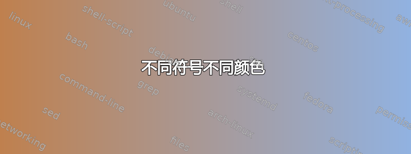 不同符号不同颜色