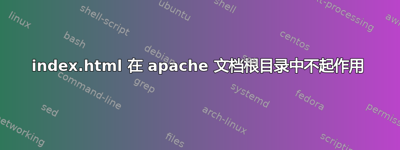 index.html 在 apache 文档根目录中不起作用