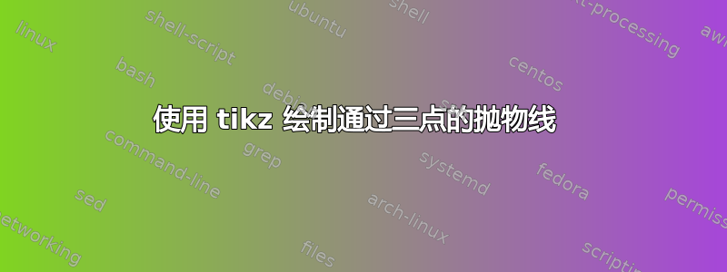 使用 tikz 绘制通过三点的抛物线 