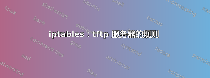 iptables：tftp 服务器的规则