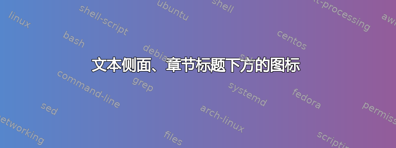 文本侧面、章节标题下方的图标