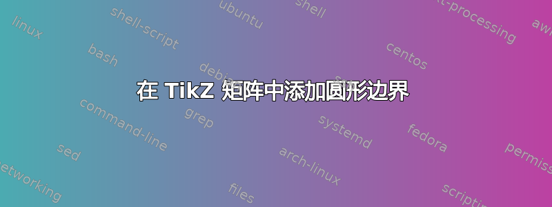 在 TikZ 矩阵中添加圆形边界