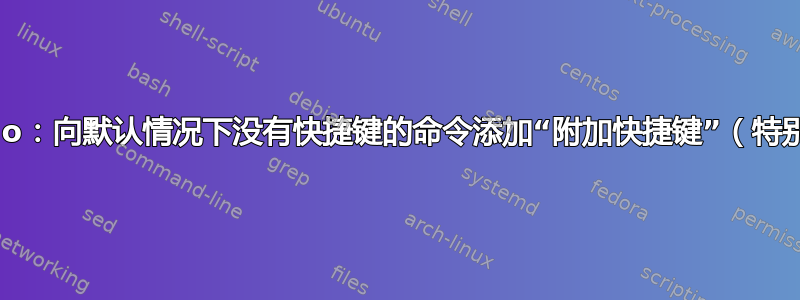 Texstudio：向默认情况下没有快捷键的命令添加“附加快捷键”（特别是缩进）