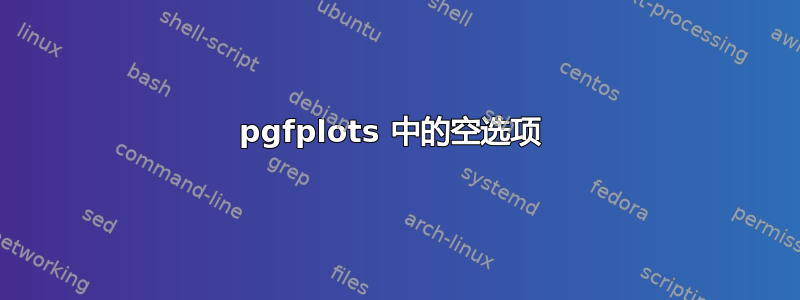 pgfplots 中的空选项 