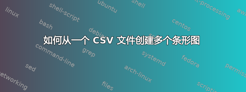 如何从一个 CSV 文件创建多个条形图