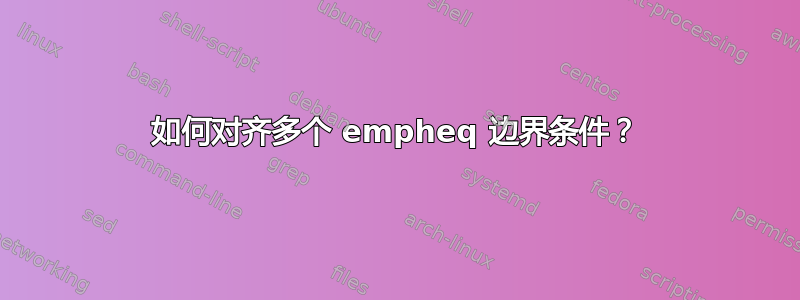 如何对齐多个 empheq 边界条件？