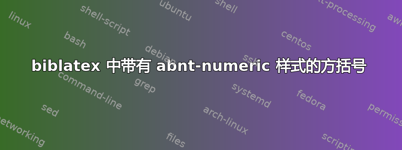 biblatex 中带有 abnt-numeric 样式的方括号