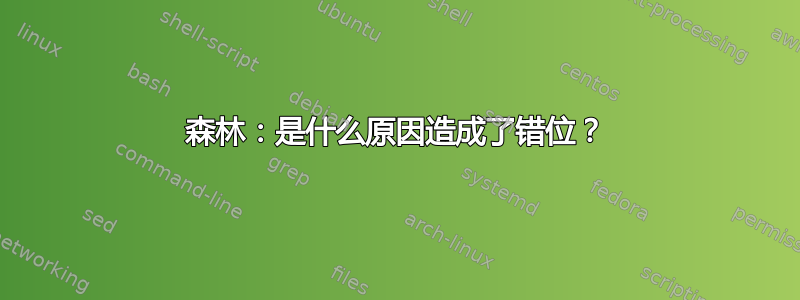 森林：是什么原因造成了错位？