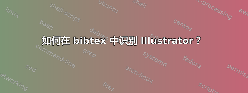 如何在 bibtex 中识别 Illustrator？