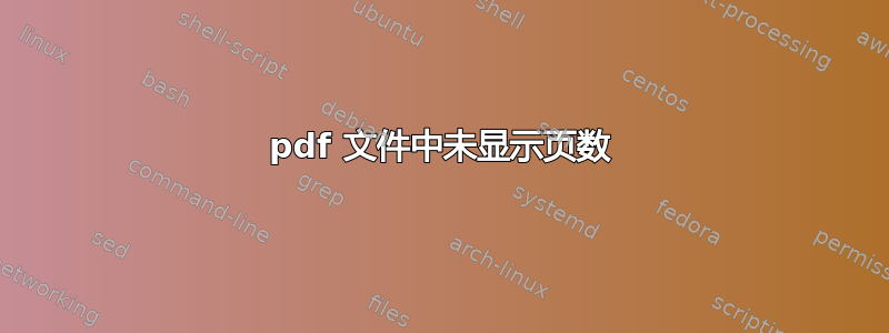 pdf 文件中未显示页数