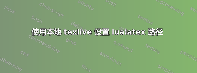 使用本地 texlive 设置 lualatex 路径