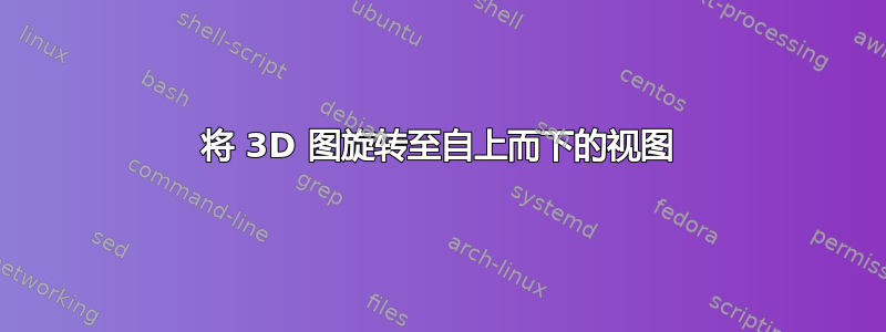 将 3D 图旋转至自上而下的视图