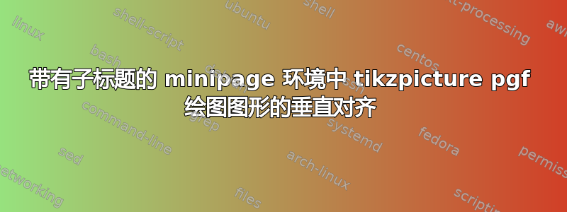 带有子标题的 minipage 环境中 tikzpicture pgf 绘图图形的垂直对齐