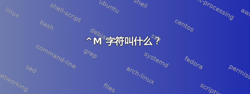 ^M 字符叫什么？