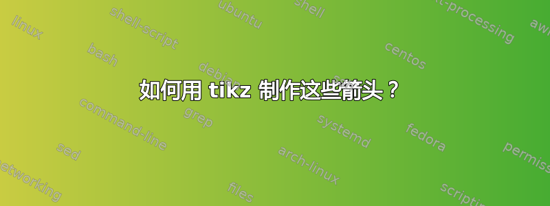 如何用 tikz 制作这些箭头？