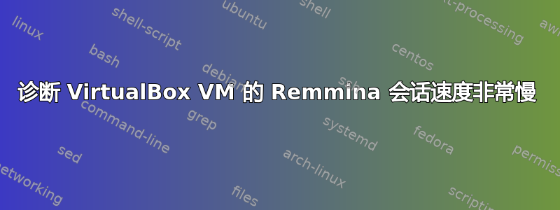 诊断 VirtualBox VM 的 Remmina 会话速度非常慢