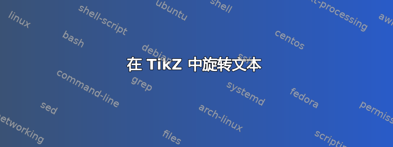 在 TikZ 中旋转文本