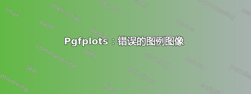 Pgfplots：错误的图例图像