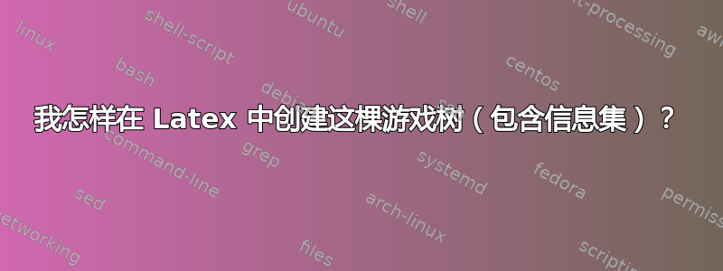 我怎样在 Latex 中创建这棵游戏树（包含信息集）？