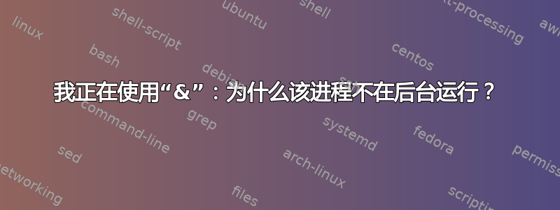 我正在使用“&”：为什么该进程不在后台运行？