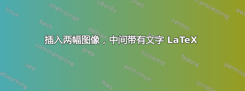 插入两幅图像，中间带有文字 LaTeX